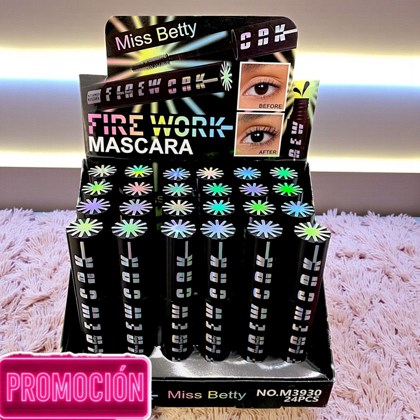 MASCARA DE PESTAÑAS FIRE WORK 24 PZ M3930.