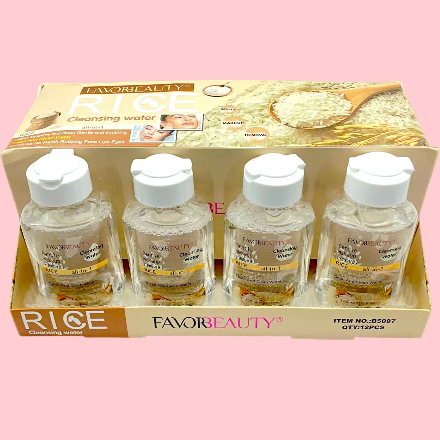 DESMAQUILLANTE DE ARROZ CAJA CON 12 PZ B5097