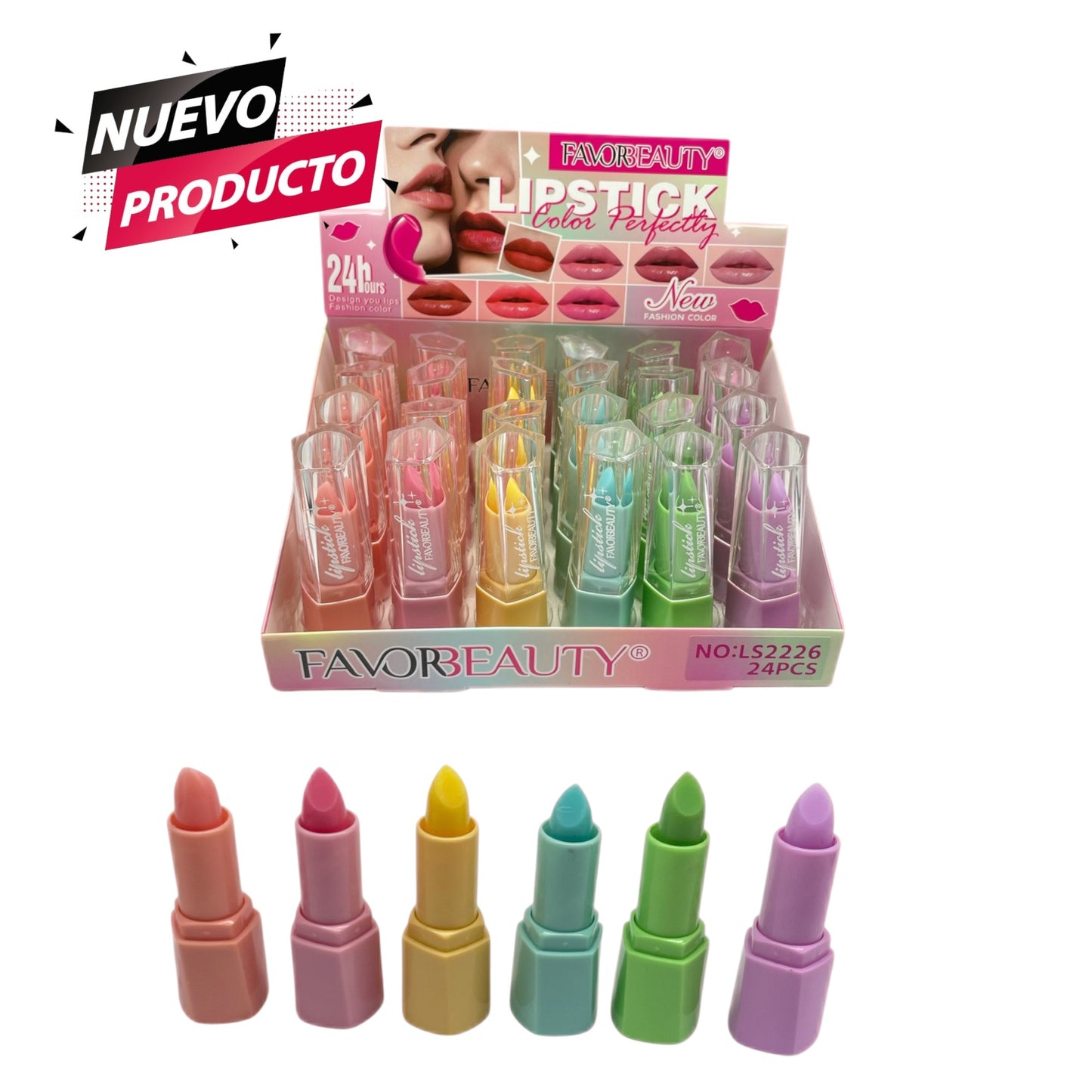LABIAL MAGICO COLOR PERFECTY 24 PCS LS2226