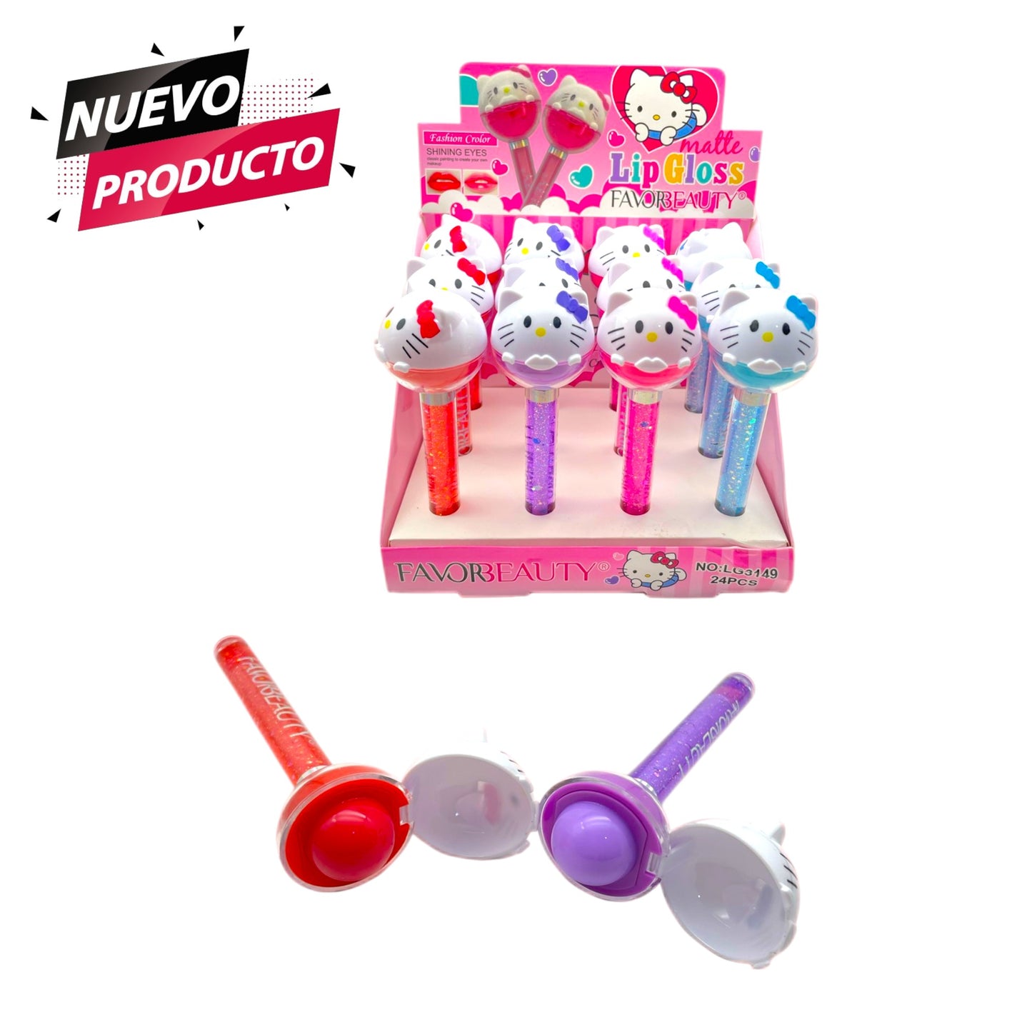 2 EN 1 GLOSS GLITTER Y BALSAMO KITTY LG3149.