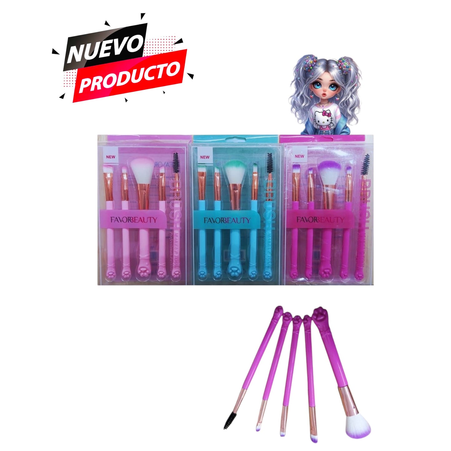 SET DE BROCHAS DE COLORES 1 PC FB1965