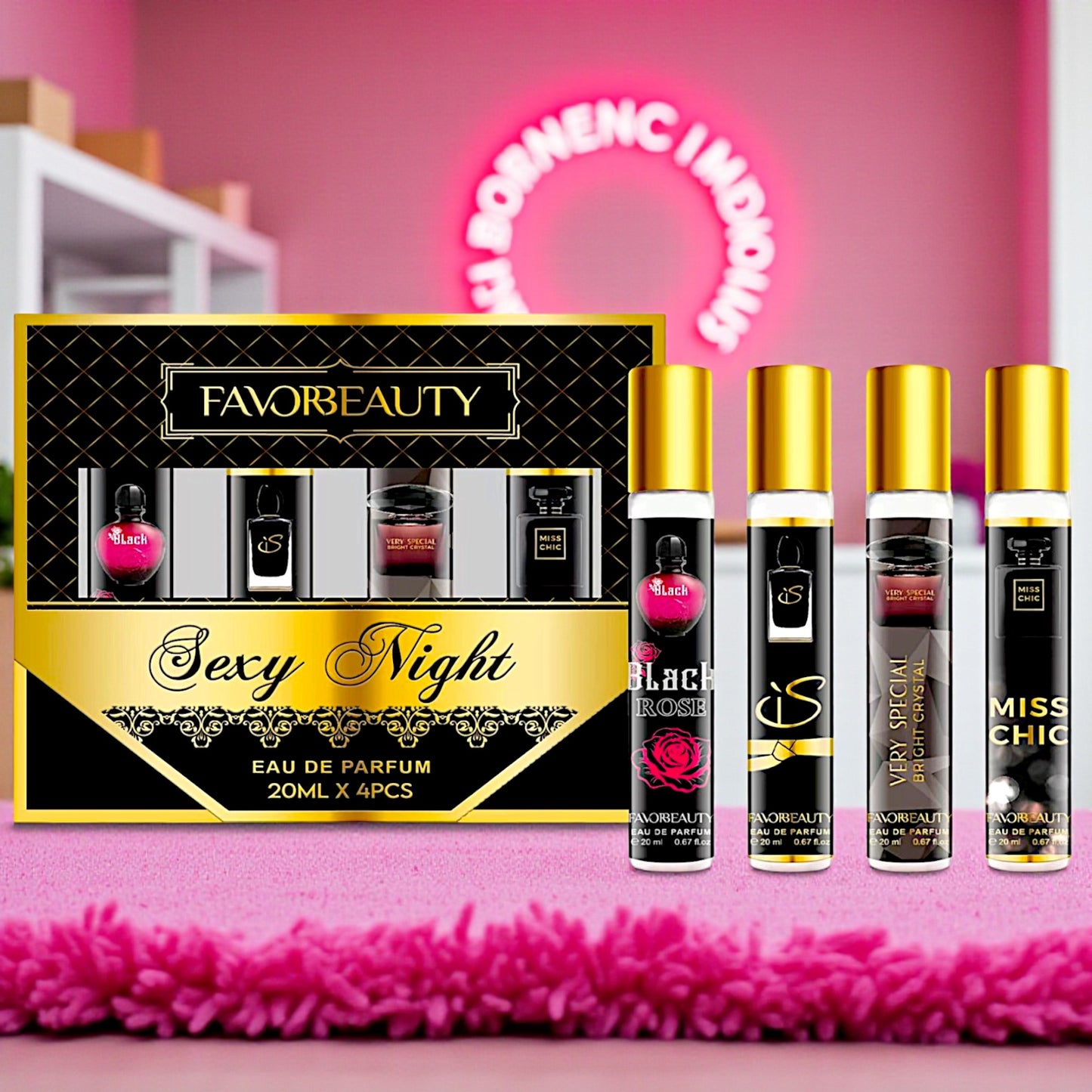 PERFUME DAMA SEXY NIGHT CON 4PZS B5243