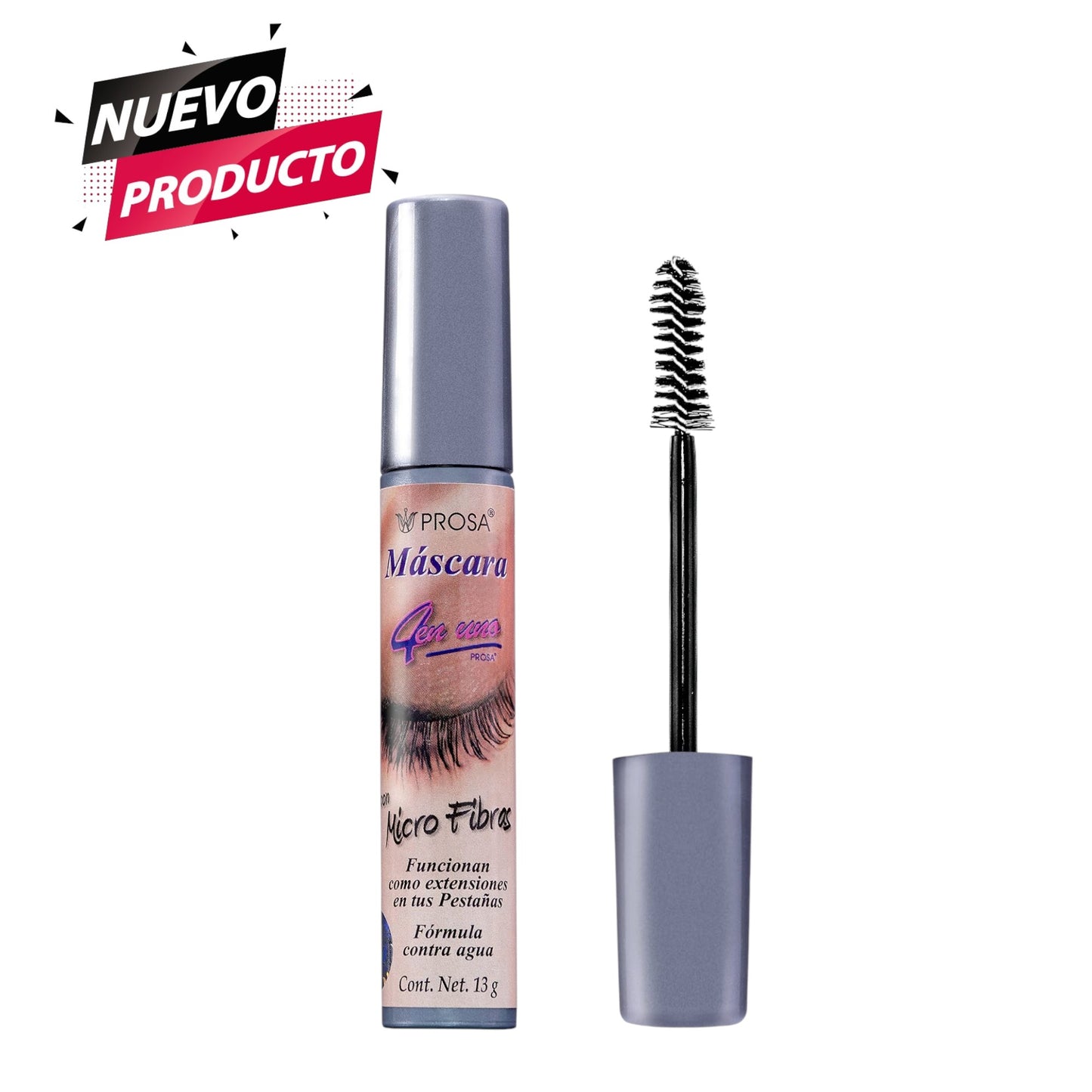 RIMEL PROSA TAPA GRIS CLARO MICROFIBRAS.