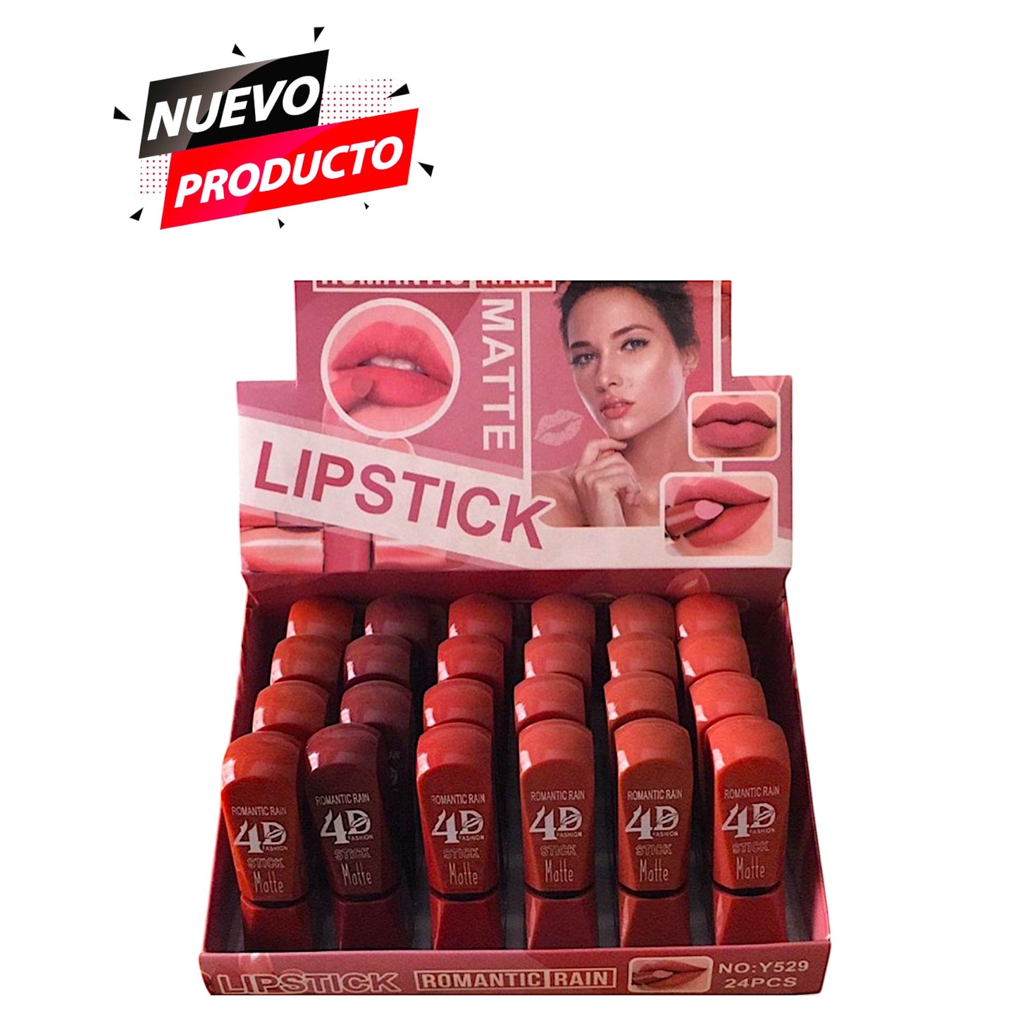 LABIAL MATTE ROMANTIC RAIN 24 PCS Y529