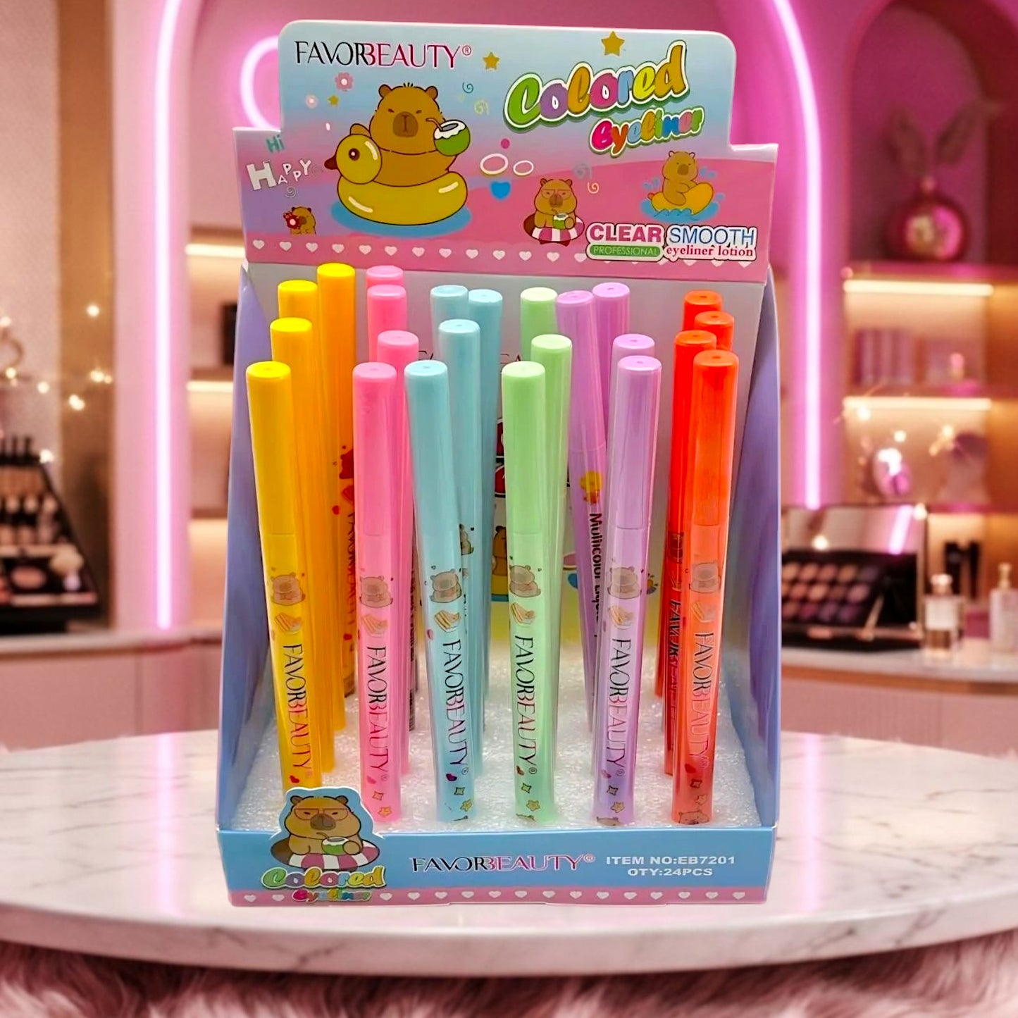 DELINEADOR DE COLORES CAPIBARA 24 PZ EB7201