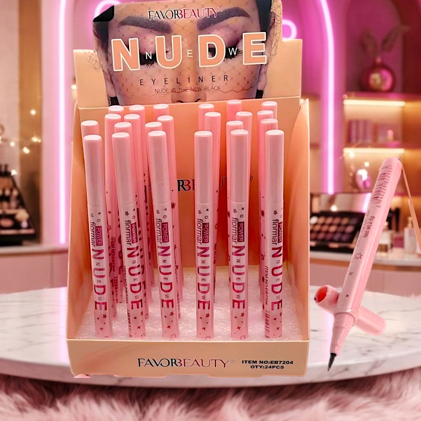 DELINEADOR NEGRO NUDE 24 PCS EB7204.