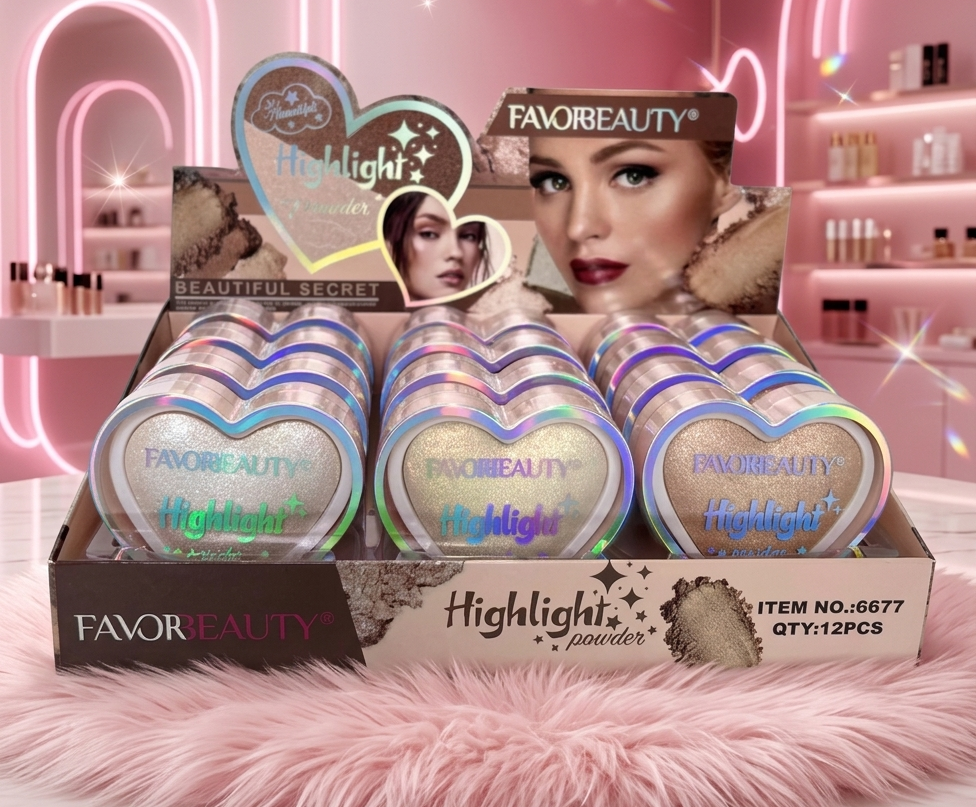 ILUMINADOR COMPACTO CORAZONES 12 PZ 6677