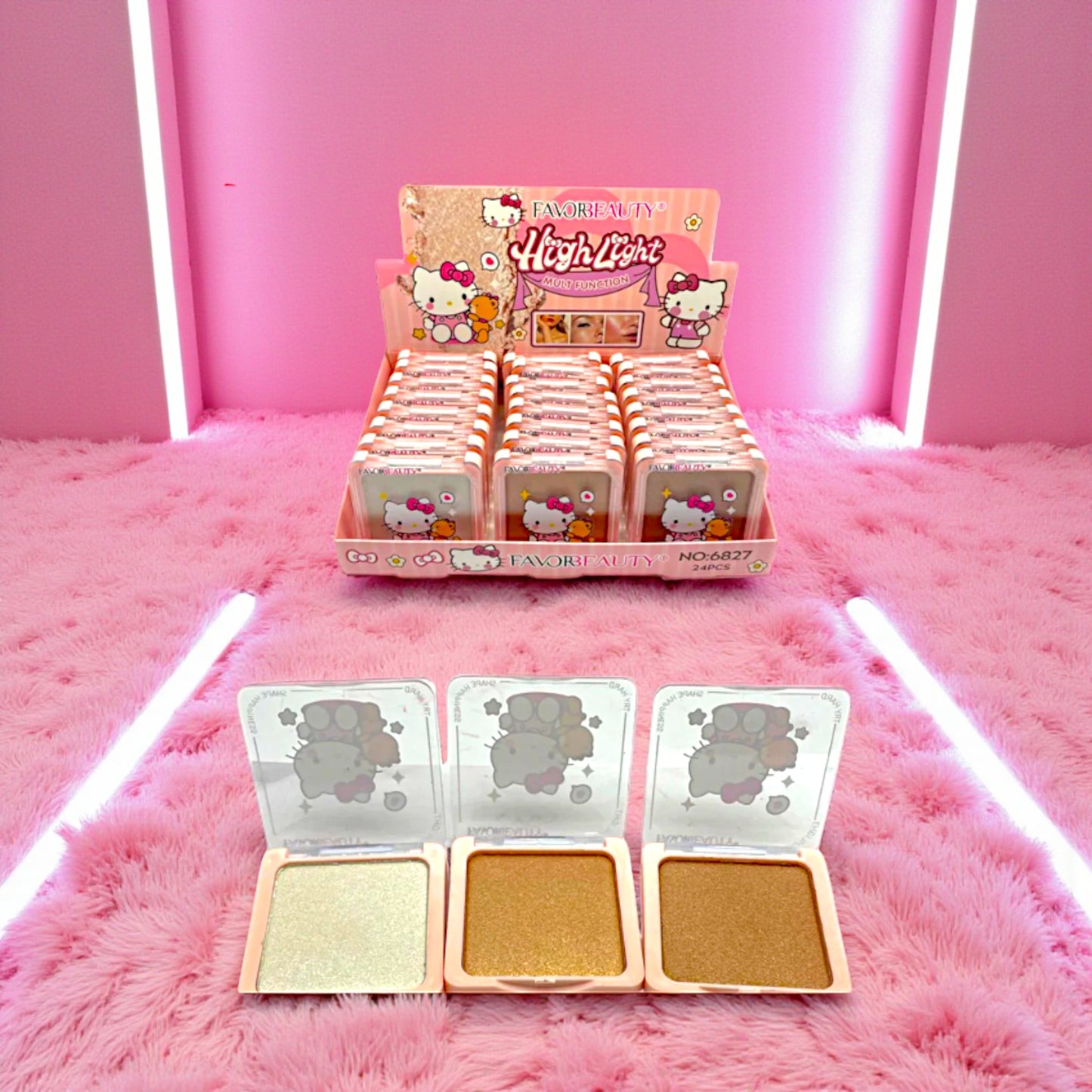 ILUMINADOR COMPACTO HELLO KITTY 24 PZ 6827 ¡¡¡OFERTA!!!