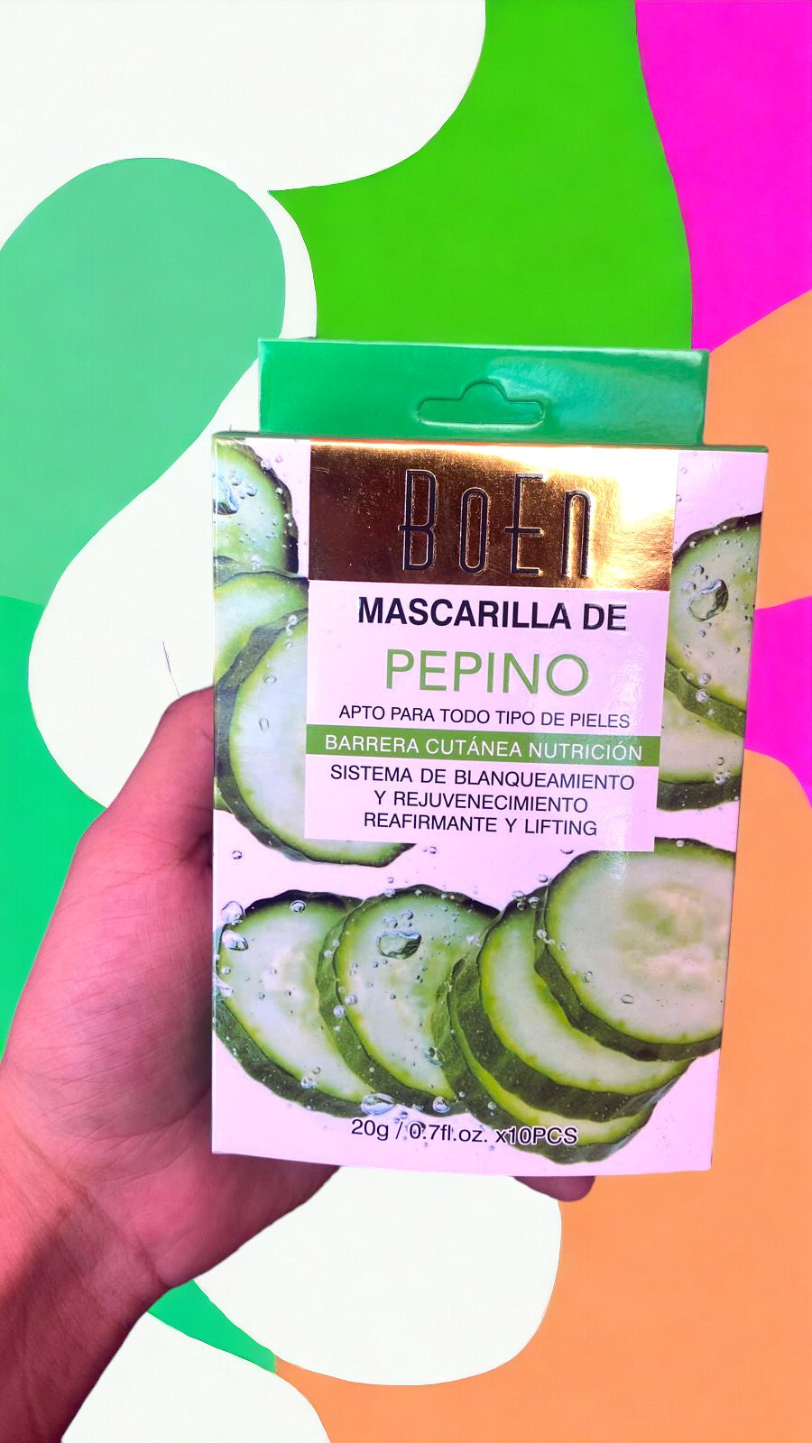 Mascarilla Liquida Boen Pepino 10 PCS MC1010
