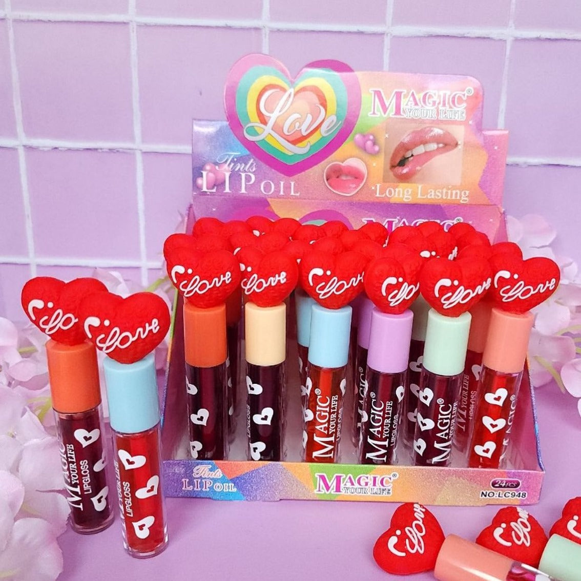 TINTAS DE AGUAS CORAZON 24PZS Y910