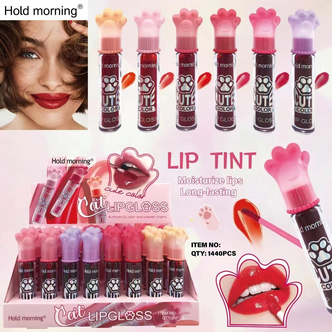 TINTAS PATITA DE GATITO HOLD MORNING 24 PCS HL5851A