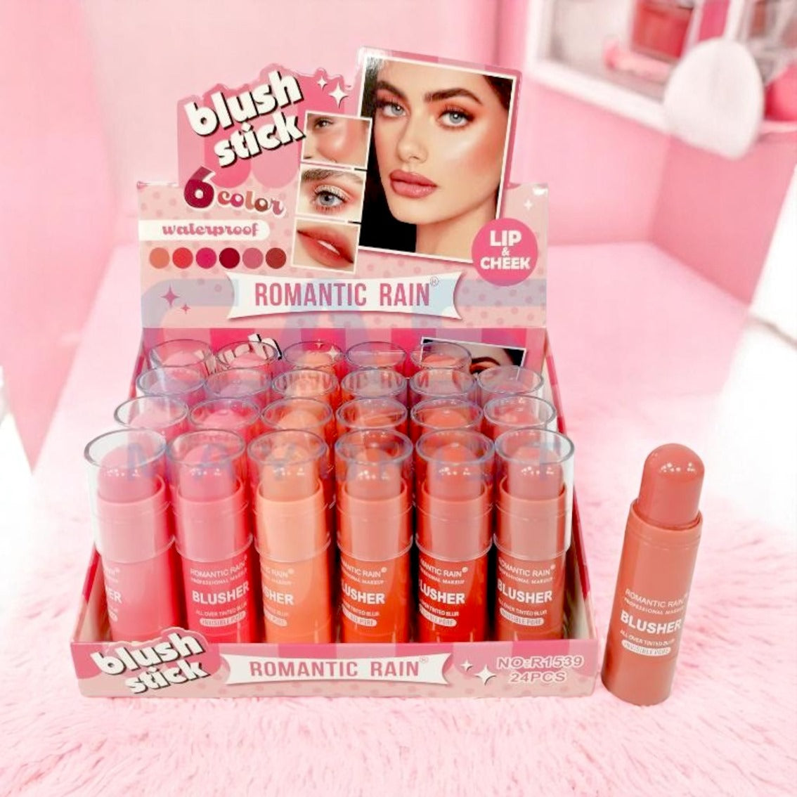BLUSH STICK RUBOR EN BARRA 24 PCS R1539