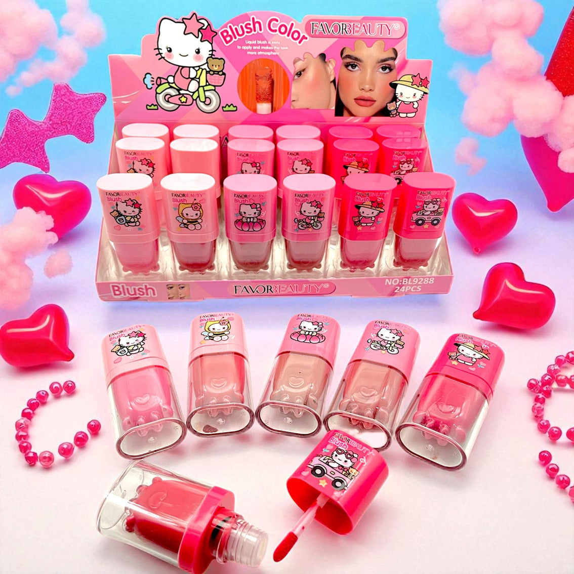 RUBOR BLUSH DE TONOS SUPER BONITOS 24 PCS BL9288