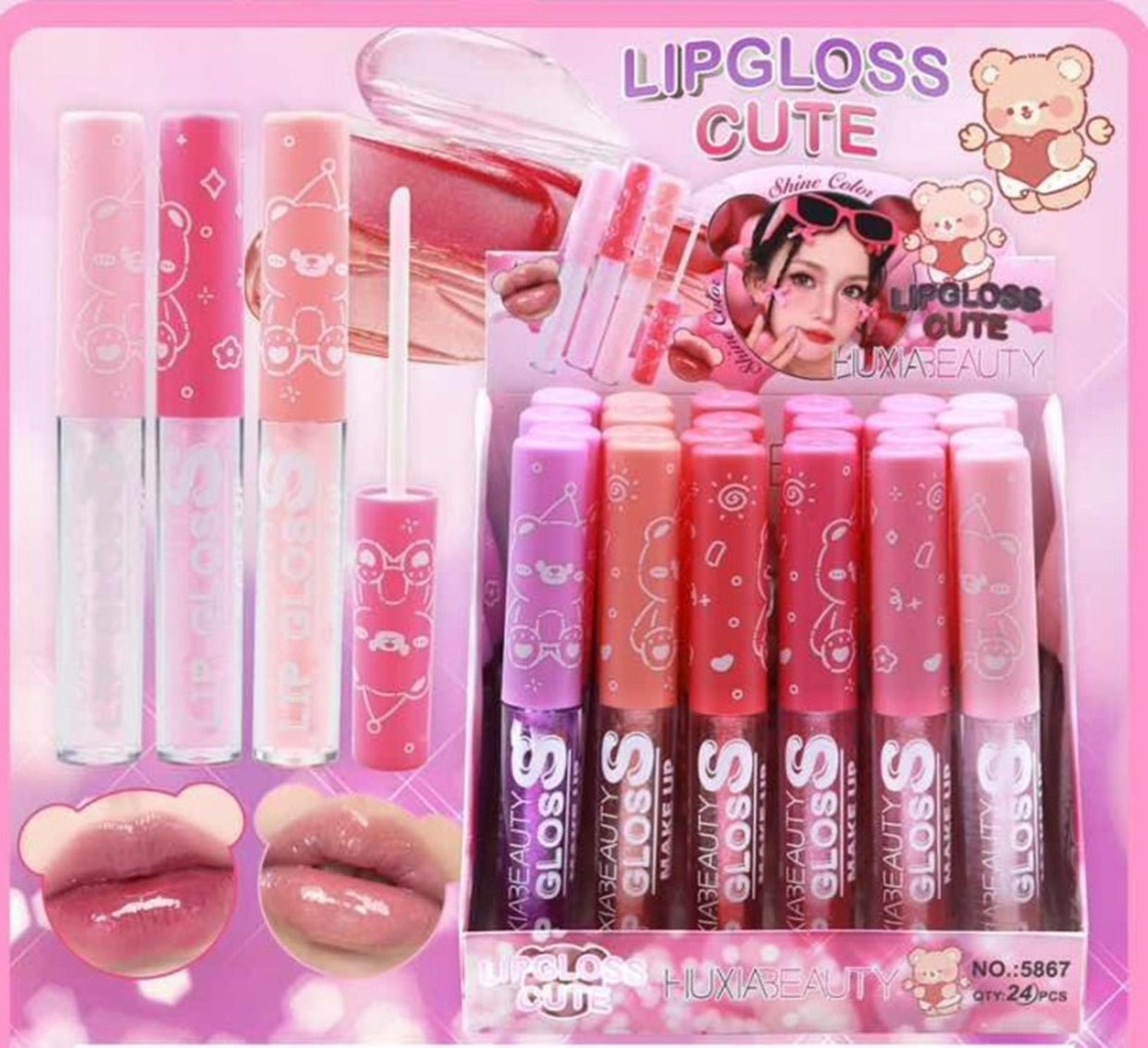 LIP GLOSS CUTE OSITO 24 PCS 5867