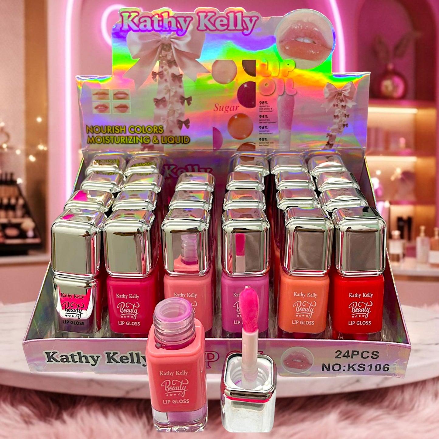 GLOSS ESPEJO CUADRADO 24 PZ KS106