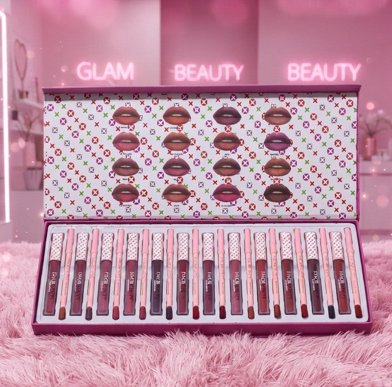 SET LABIAL LIQUIDO Y DELINEADOR 12 PZ LG3637