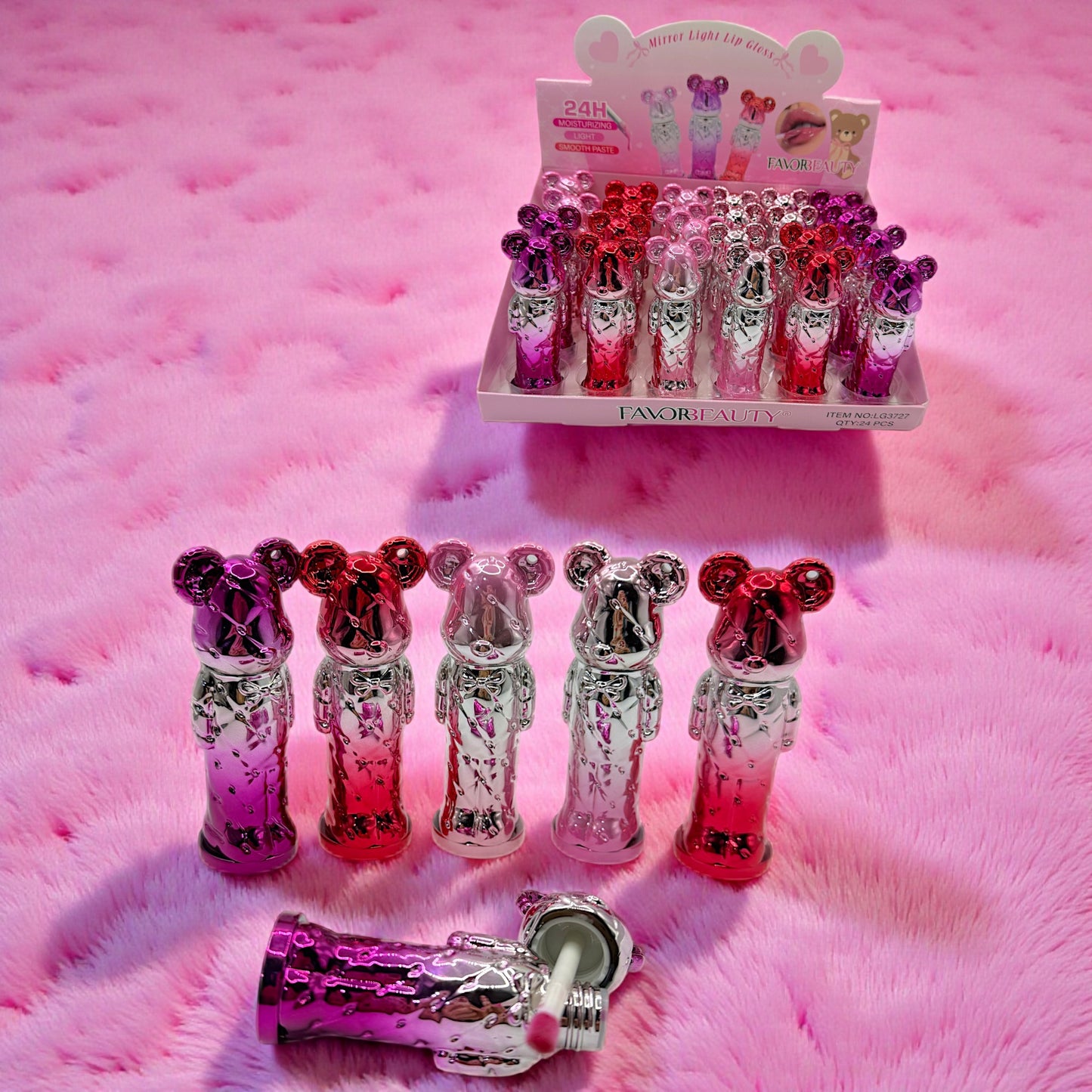 GLOSS CON COLOR OSITO TORNASOL 24 PZ LG3727