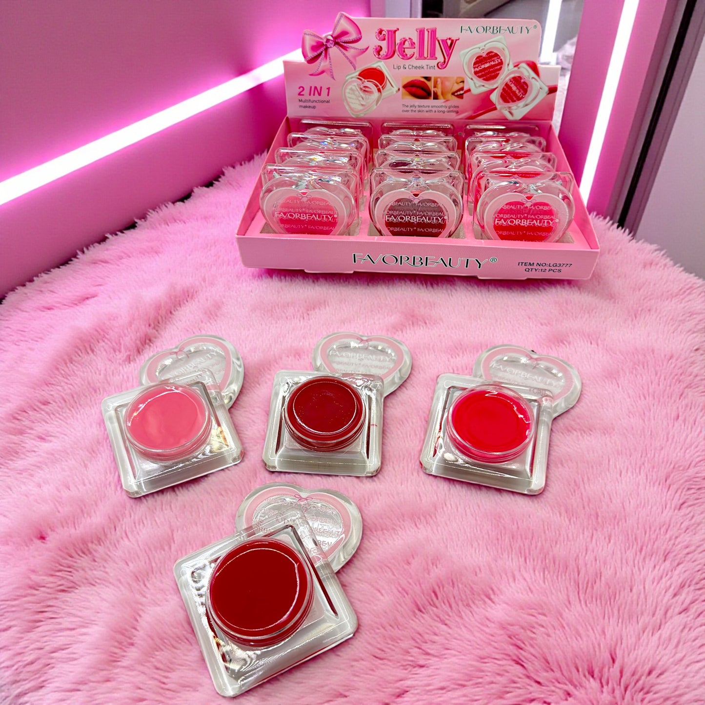 RUBOR Y BALSAMO LABIAL EN GEL 12 PZ LG3777