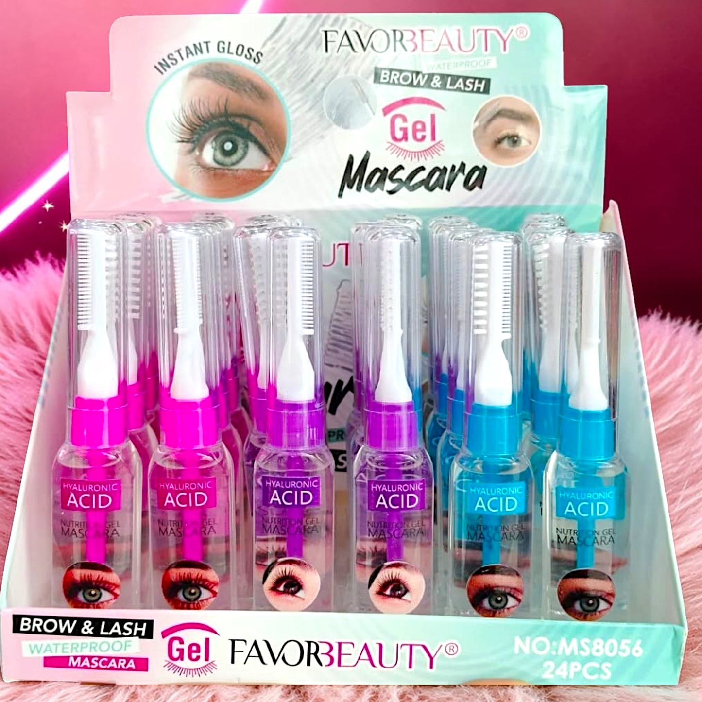 GEL CEJAS Y PESTAÑAS ACIDO HIALURONICO 24 PZ MS8056.