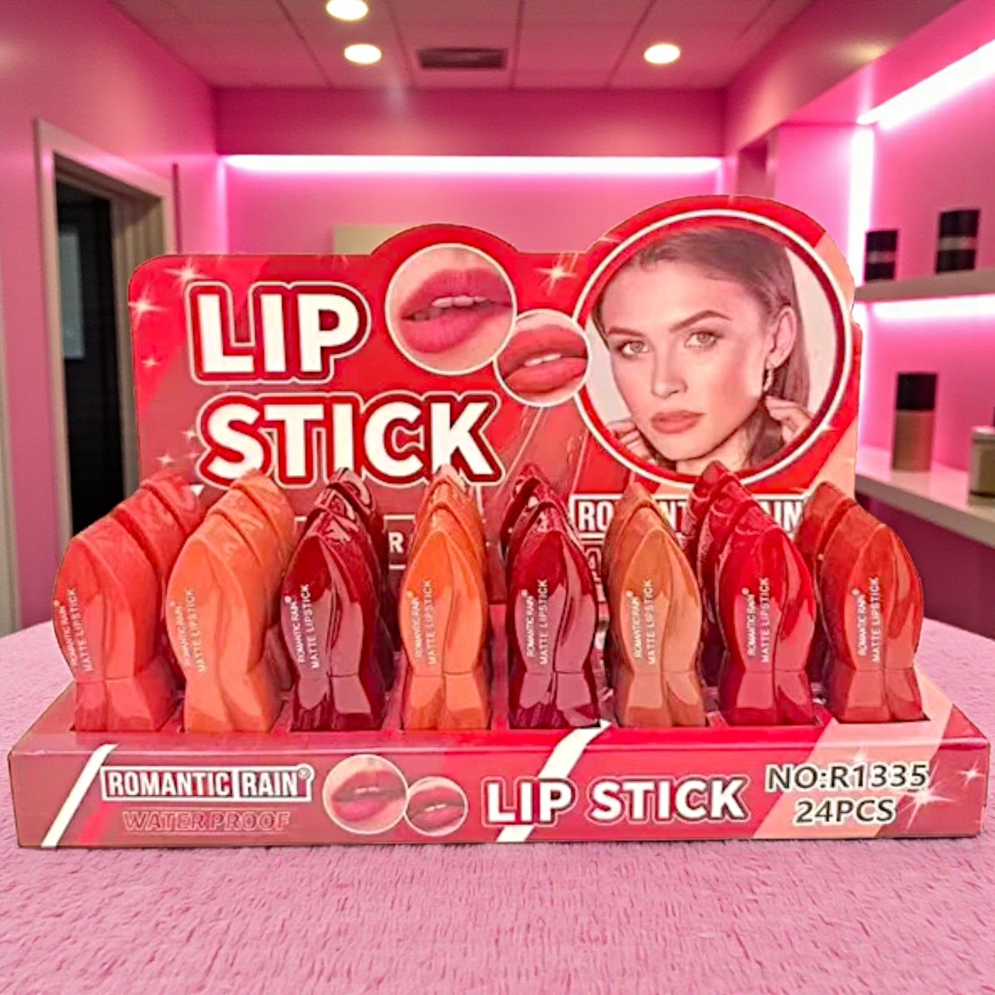 LABIAL EN BARRA EN FORMA DE LABIOS 24 PZ R1335