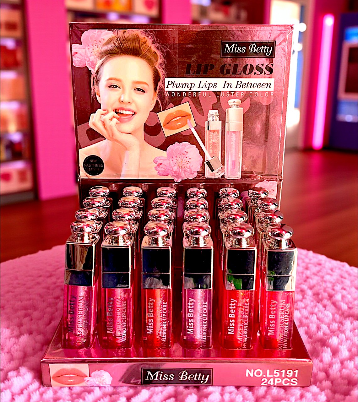 GLOSS CON GLITTER TIPO DIOR 24PZS L5191