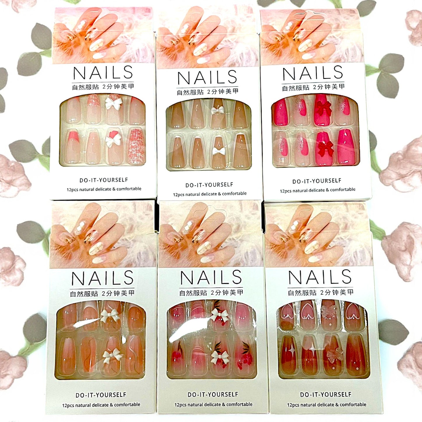 UÑAS DECORADAS MG-6 12PZS