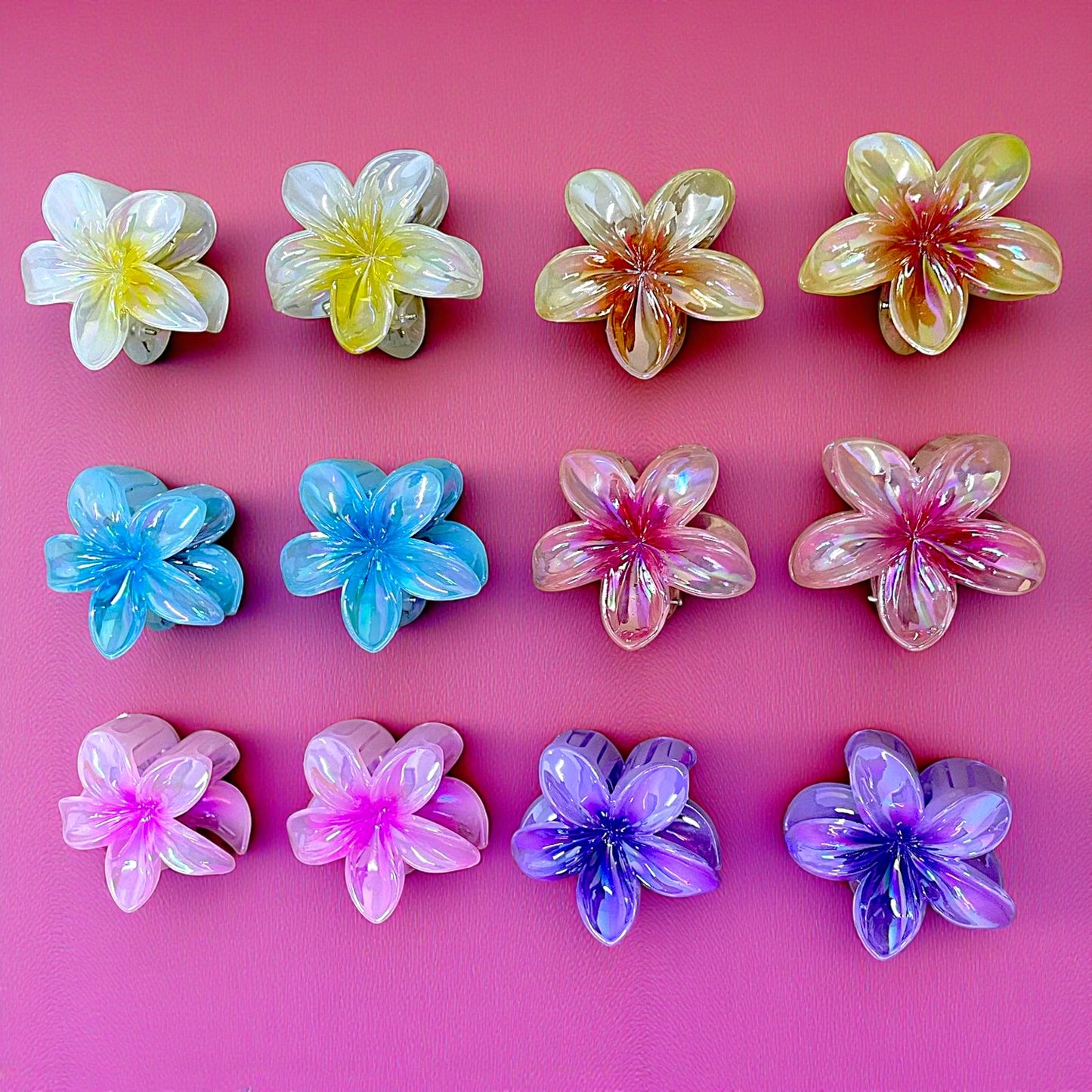 PINZA CHICA FLOR HOLOGRAFICA 12PZS 4031-60