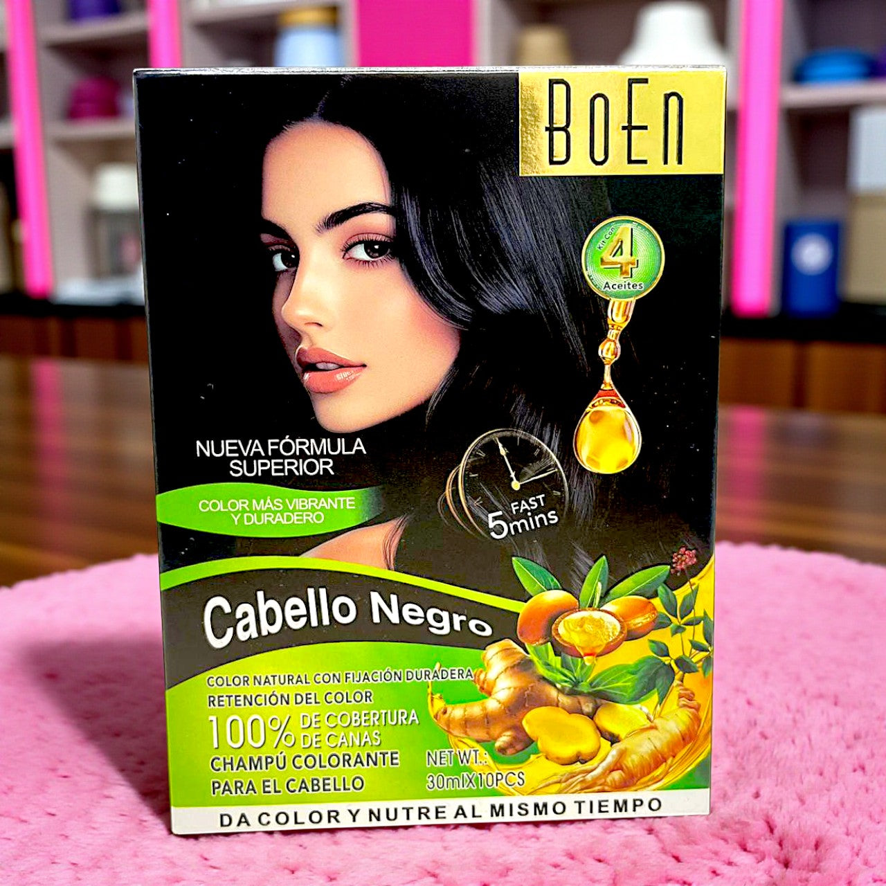 SHAMPOO CON COLOR NEGRO 10PZS PH-92