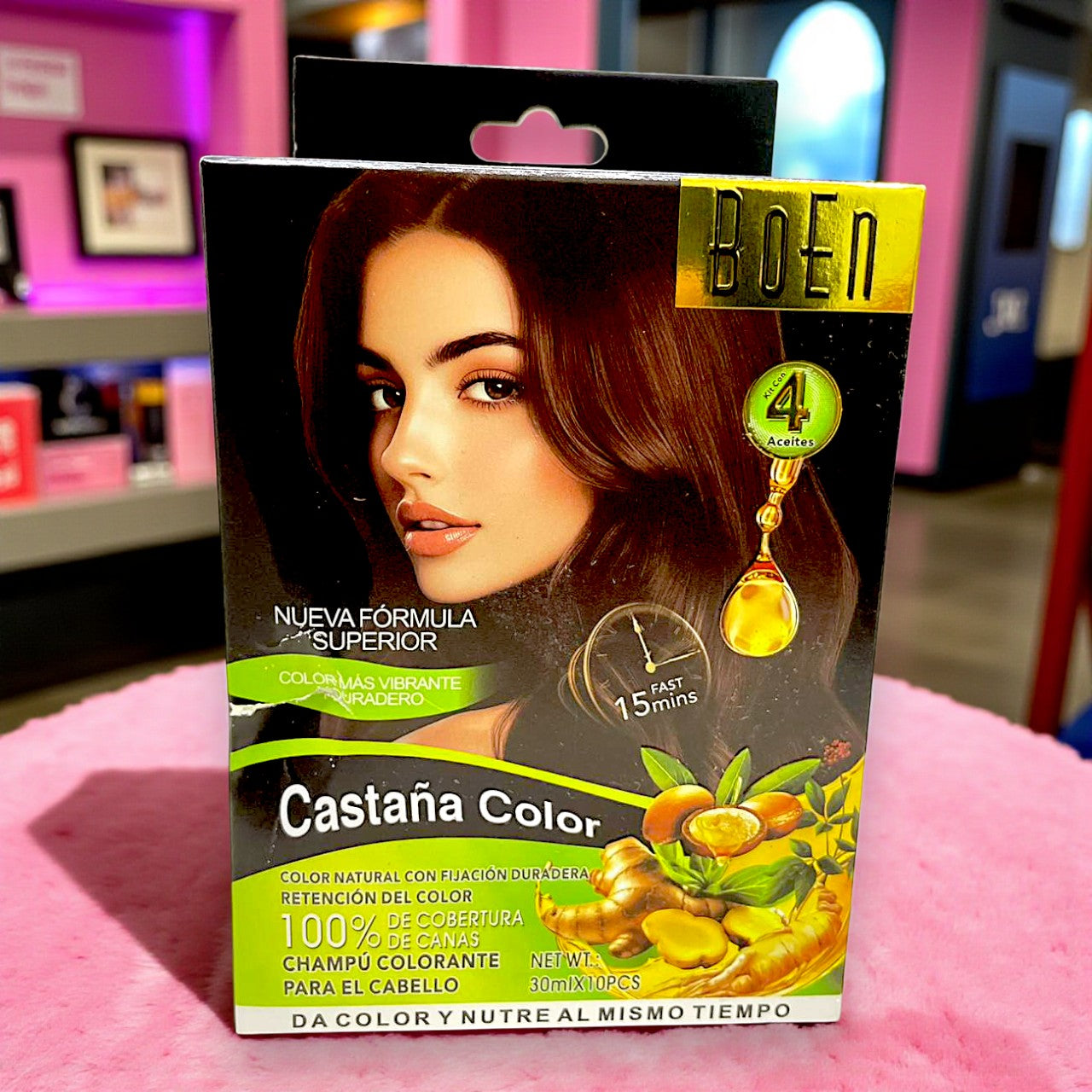 SHAMPOO CON COLOR CASTAÑO 10PZ PH-94