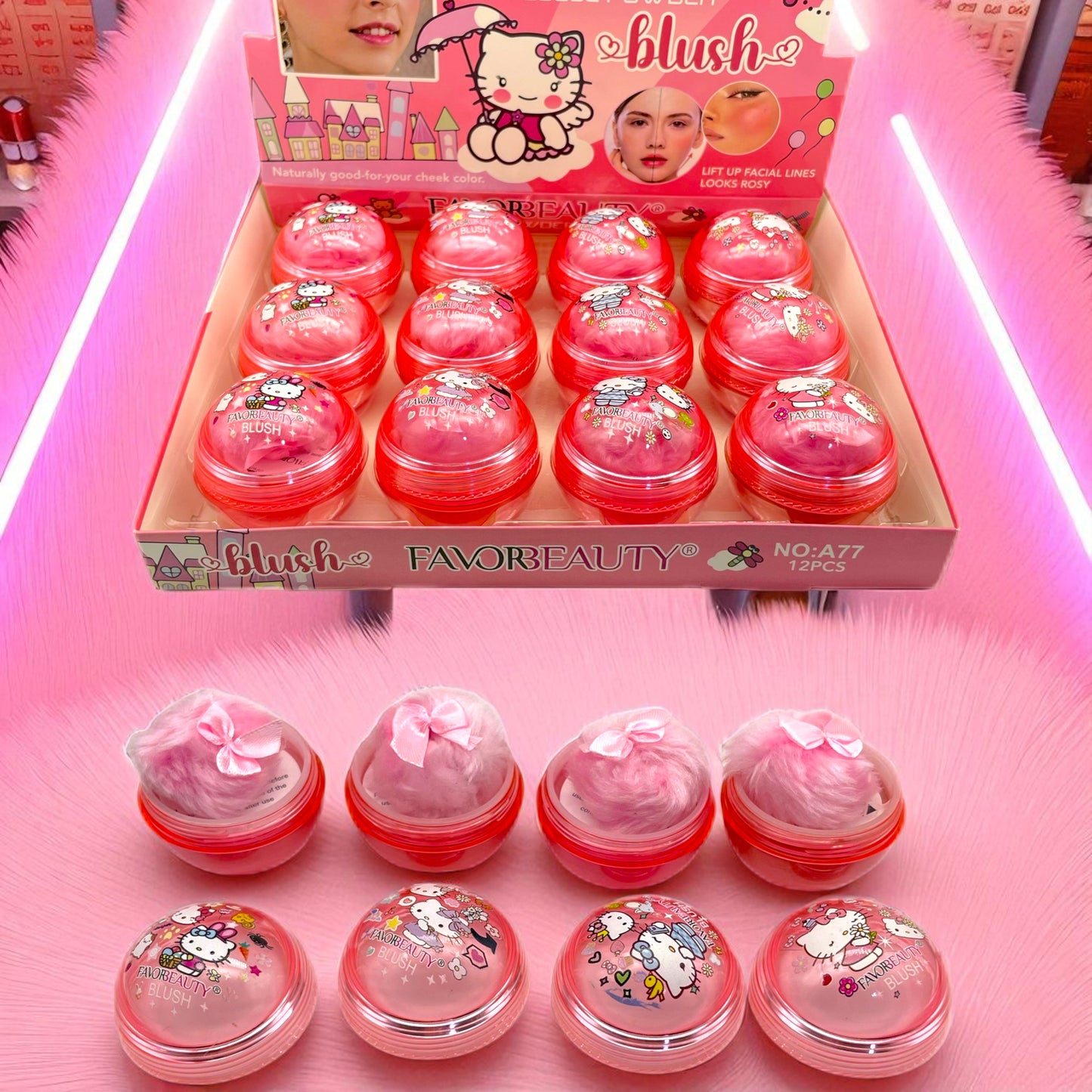 RUBOR DE HELLO KITTY 12 PCS A77