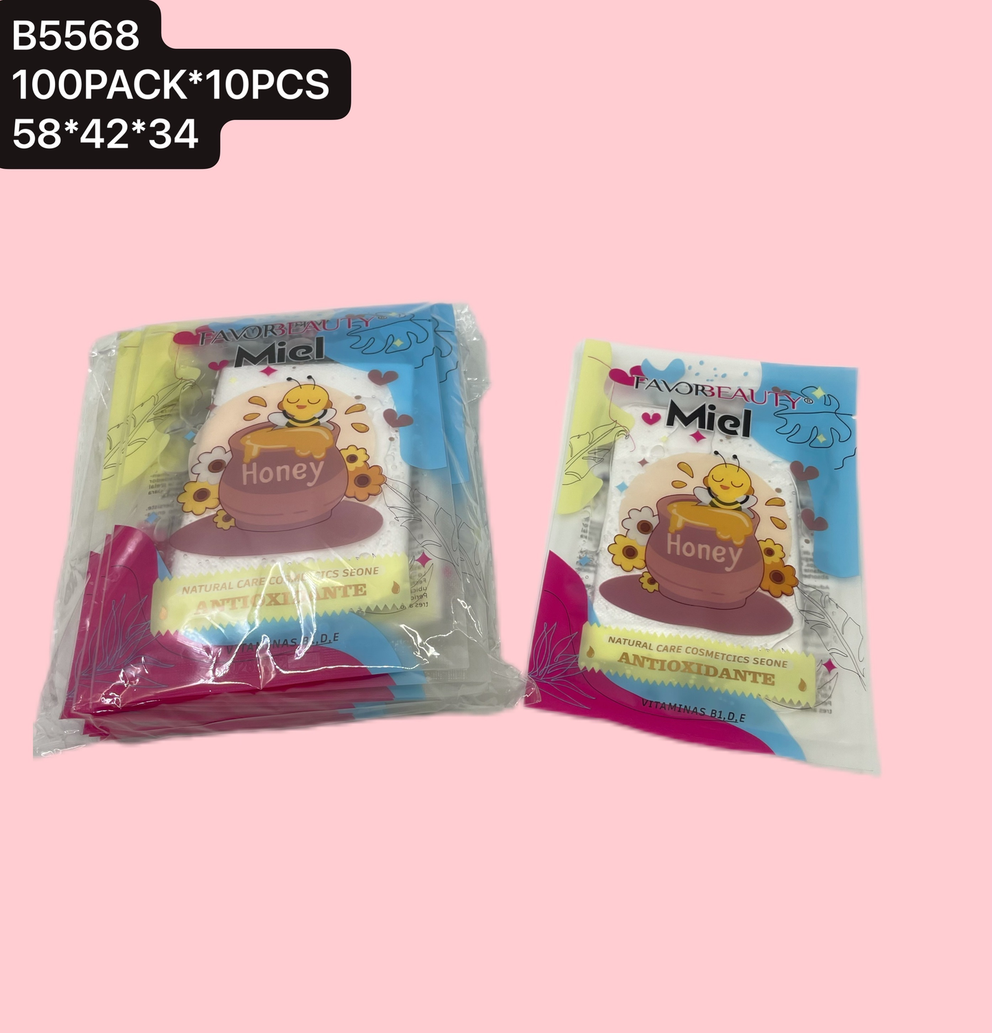 MASCARILLA FACIAL DE MIEL 10 PZ B568