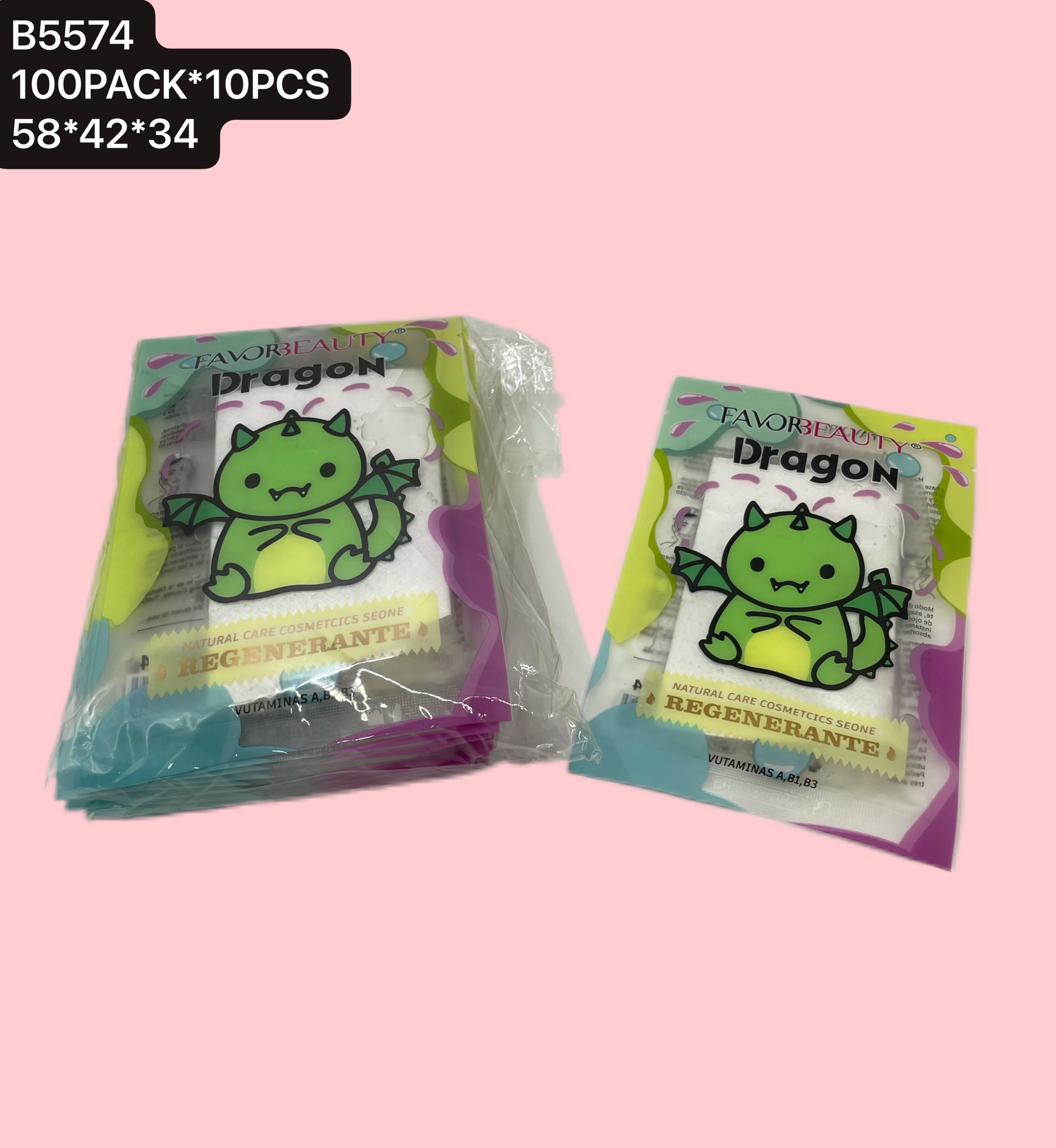 MASCARILLA FACIAL DRAGON 10 PZ B5574