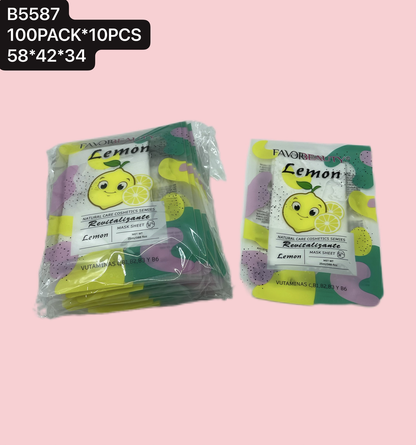 MASCARILLA FACIAL LIMON 10 PZ B5587