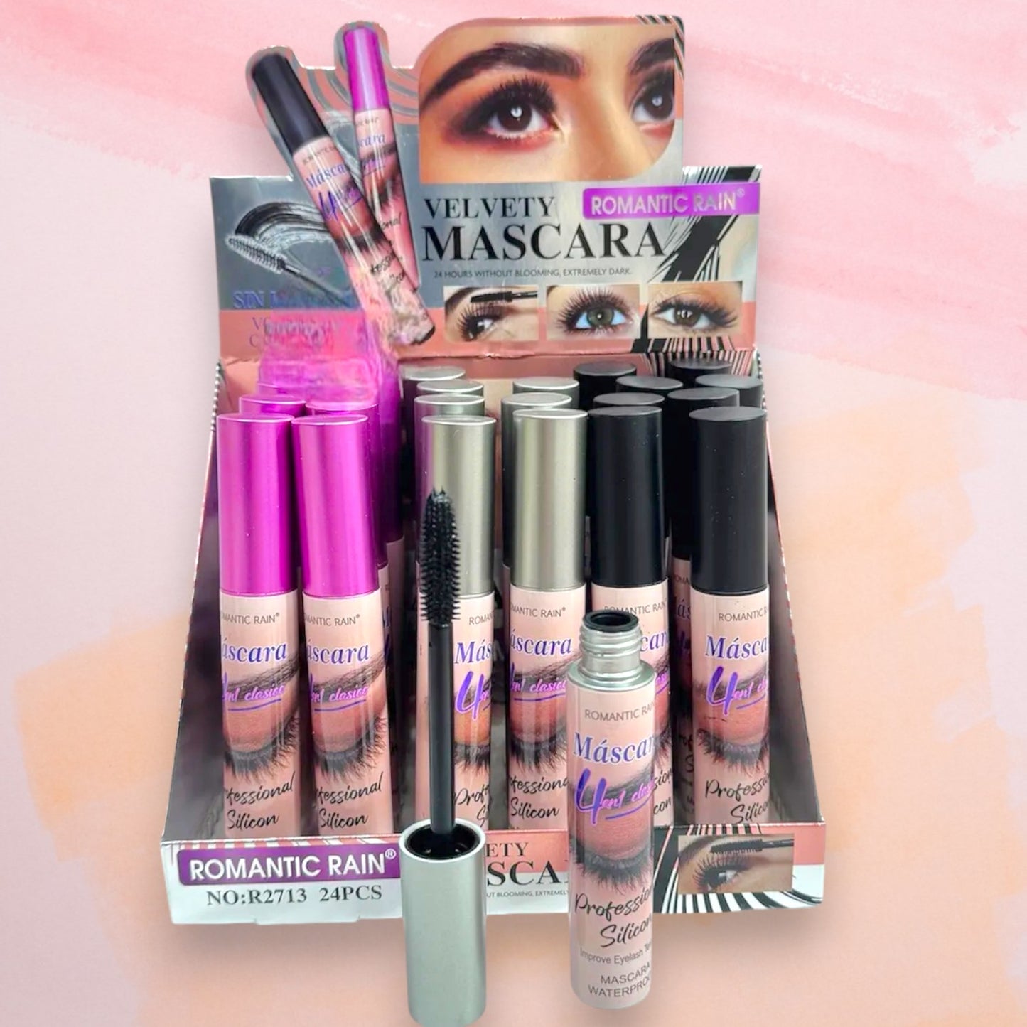 MASCARA DE PESTAÑAS ROMANTIC RAIN 24 PZ R2713.