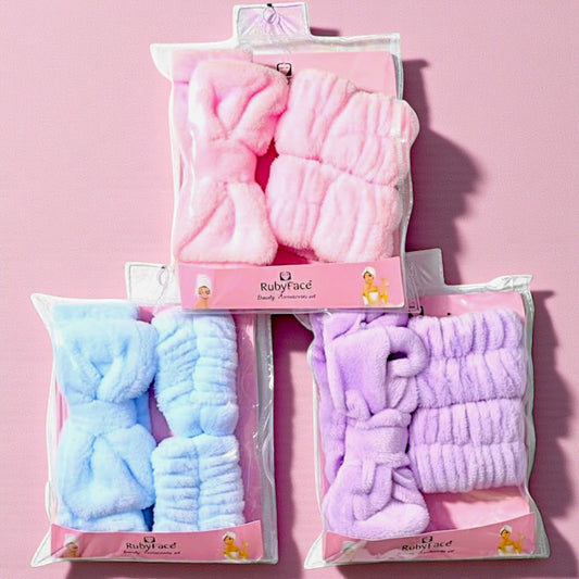 SET DE SKIN CARE DIADEMA Y MUÑEQUERAS 1 PACK 3 CON PZ FDXT03
