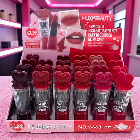 LABIAL EN BARRA CORAZON 24 PZ 6663