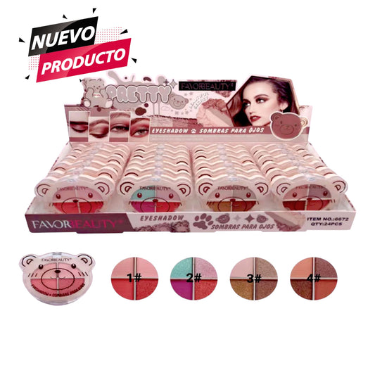 Paletita de Sombras Osito caja con 24 pcs 6672.