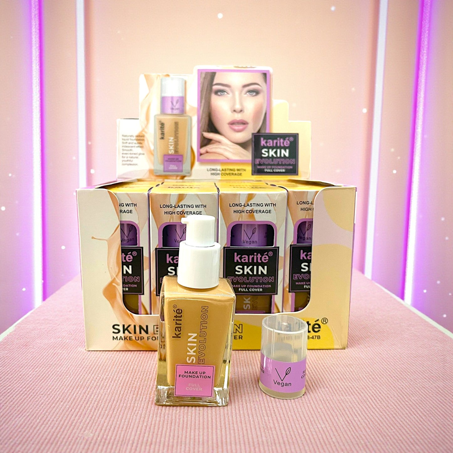 BASE DE MAQUILLAJE LIQUIDA ALTA COBERTURA 12 PZ 68368-47B