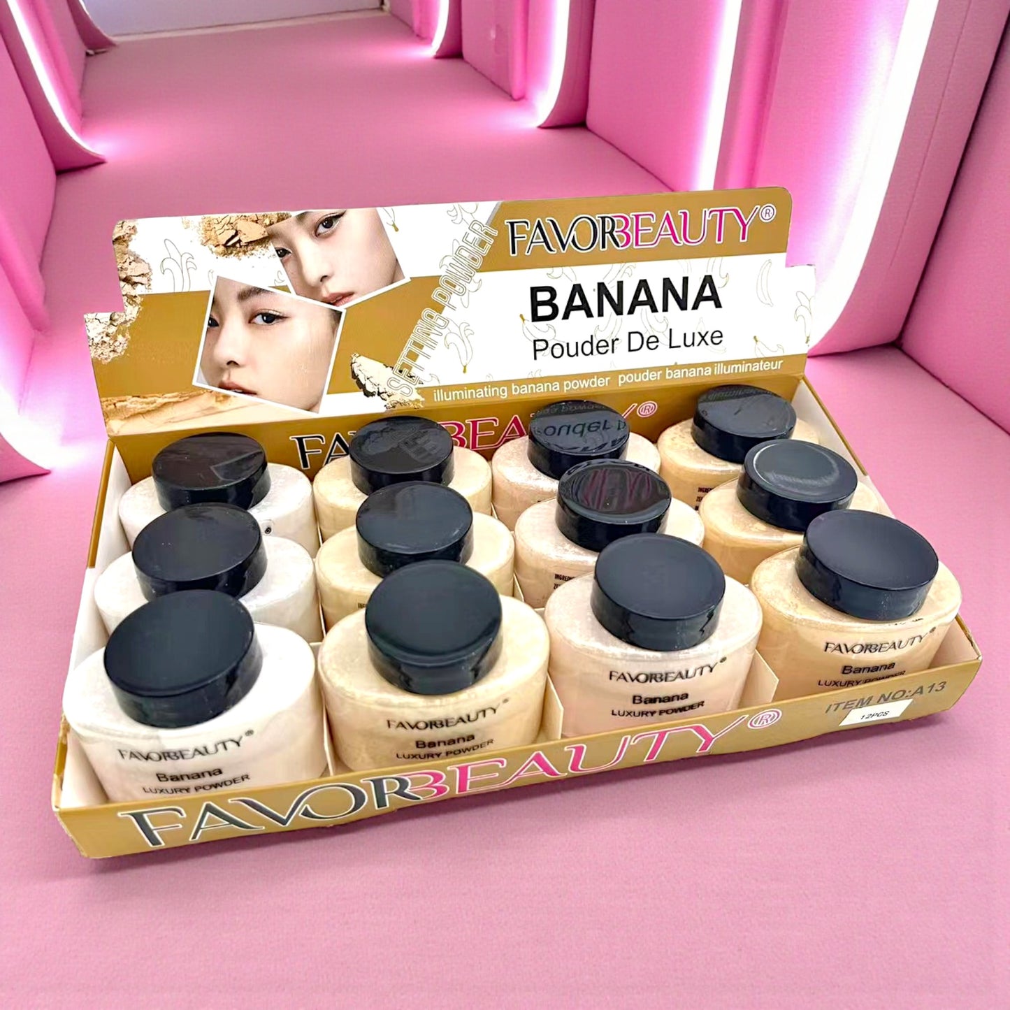 POLVO TRASLUCIDO BANANA 12 PZ A13