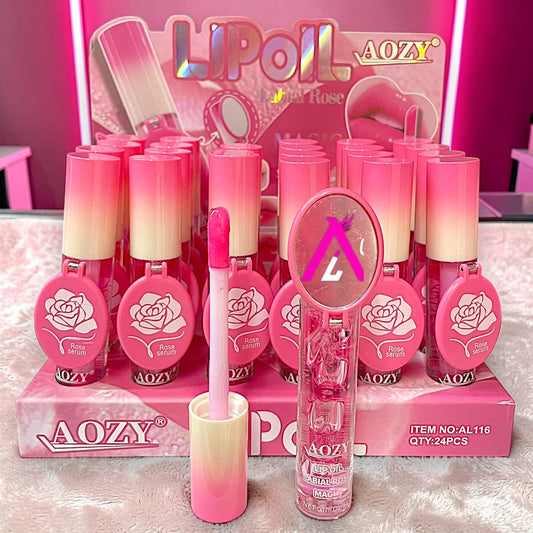 SERUM PARA LABIOS DE ROSAS CON ESPEJITO 24 PZ AL116