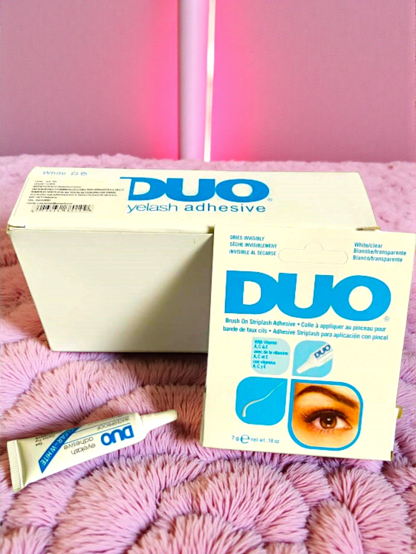 PEGAMENTO PARA PESTAÑAS DUO BLANCO 12 PZ AY-101.