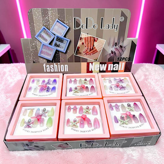 UÑAS POSTIZAS DODO MOÑITOS 12 PZ B02