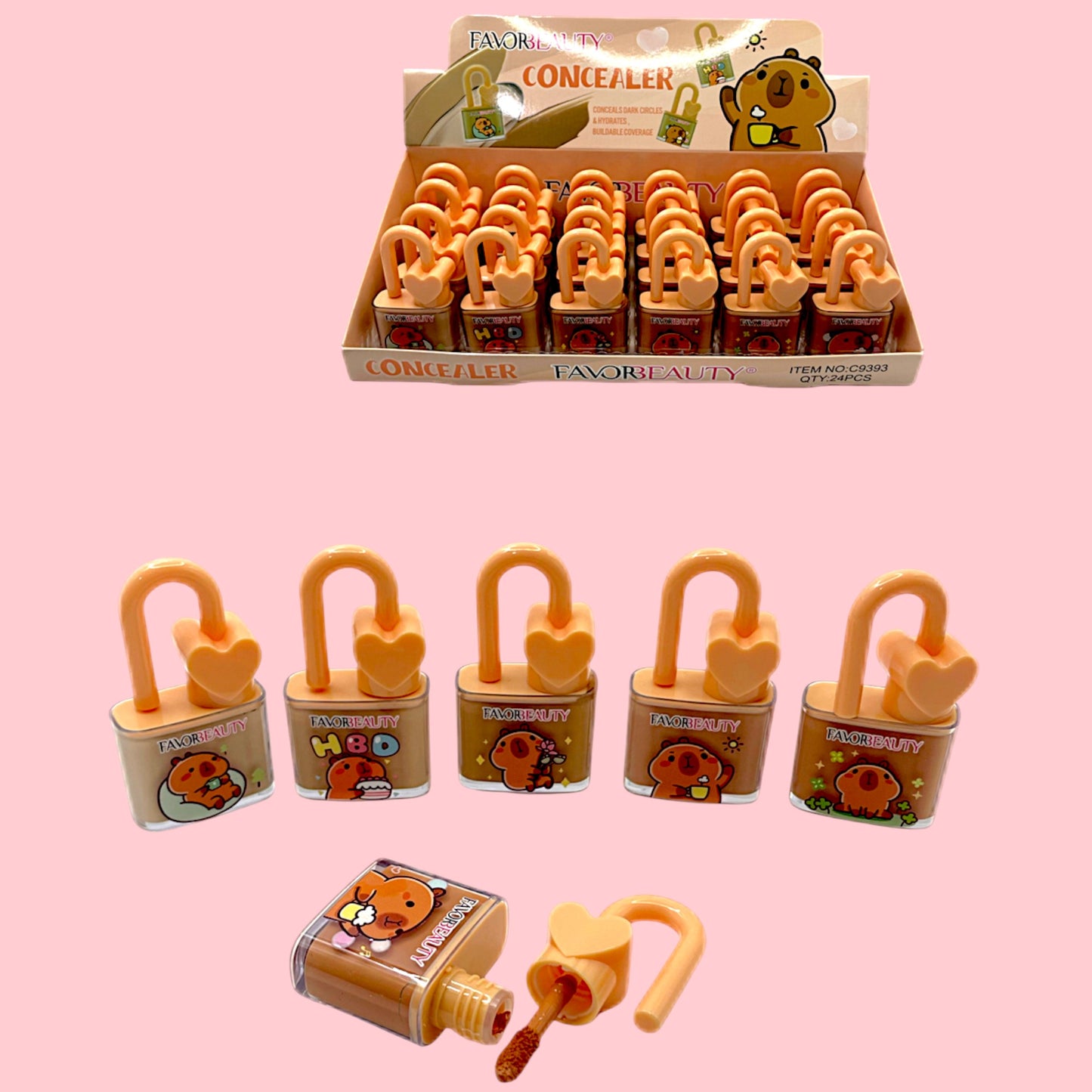 CORRECTOR LIQUIDO CANDADO CAPIBARA 24PZS C9393