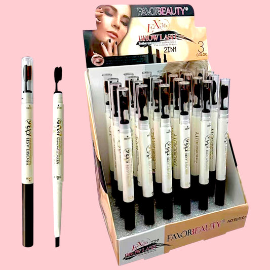 LAPIZ RETRACTIL CON CEPILLO PARA CEJAS 24PZS CEJAS EB7007