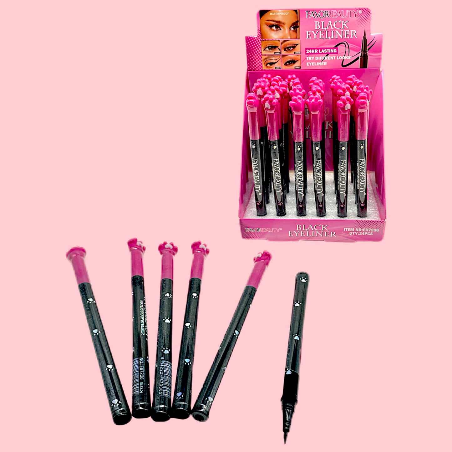 PLUMIN DELINEADOR PATITA DE GATO 24PZS EB7206