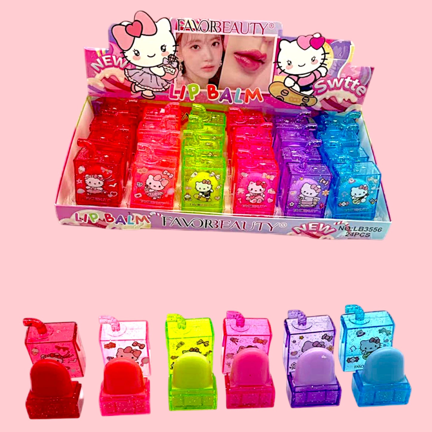 LABIAL MAGICO JUGUITOS KITTY 24PZS LB3556