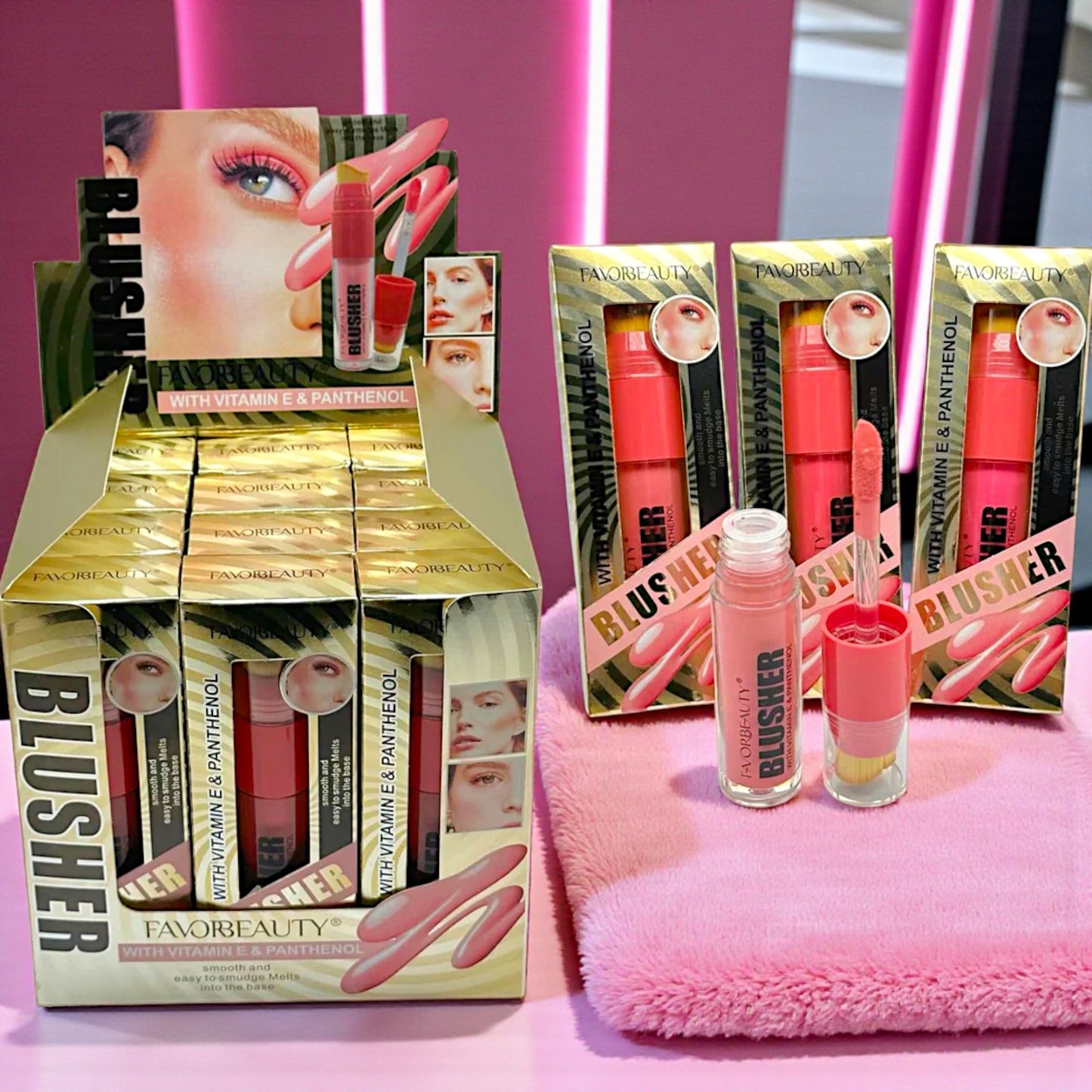 RUBOR LIQUIDO CON VITAMINAS Y PANTHENOL 12 PZ BL9131.