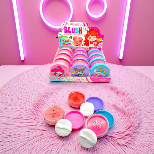 RUBOR EN POLVO KUROMI Y AMIGOS CON 12 PZ A69