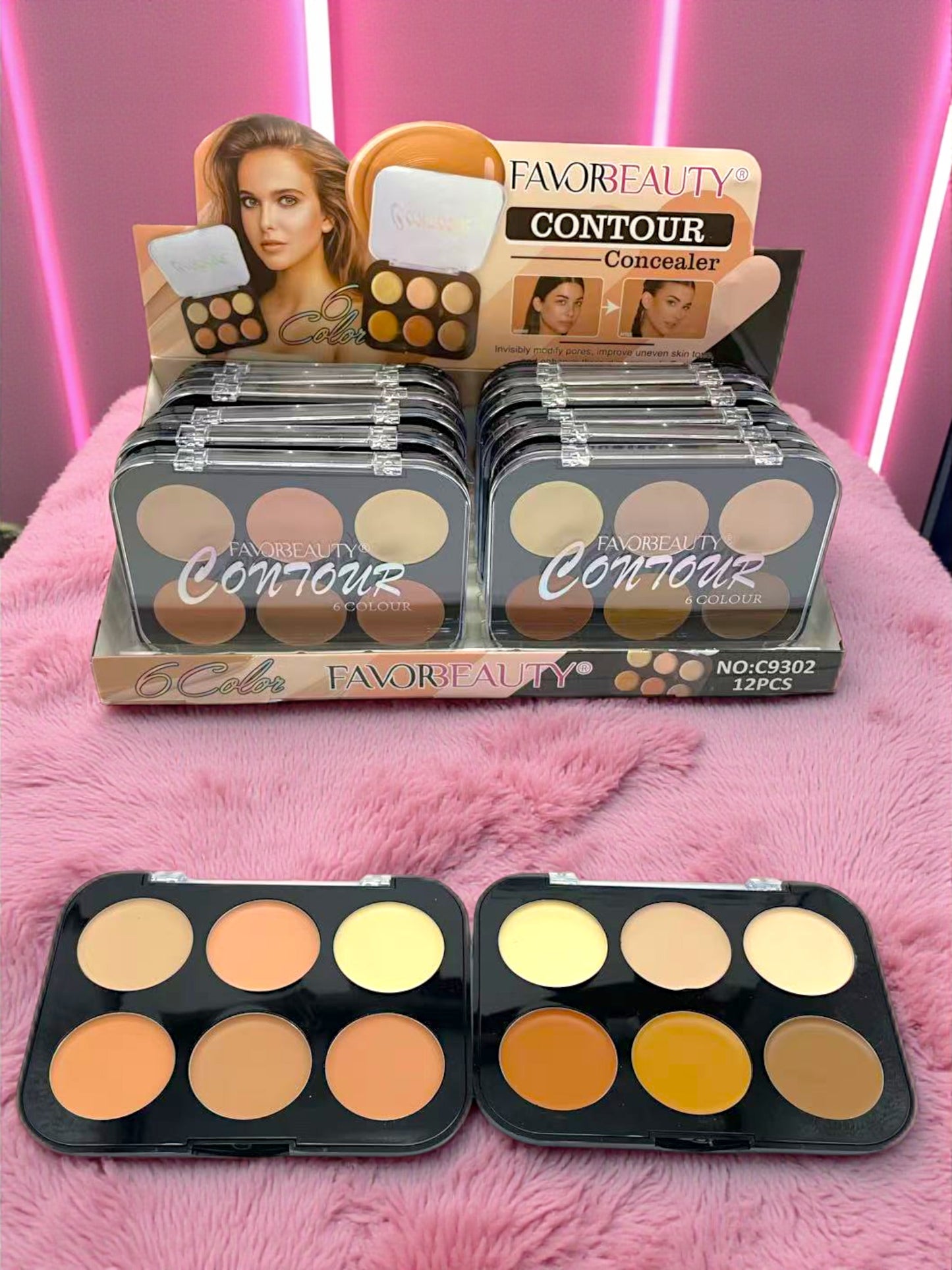 PALETA DE CONTORNOS 6 TONOS 12 PZ C9302.