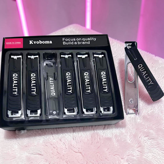 CORTA UÑAS QUALITY NEGRO 12 PZ D17